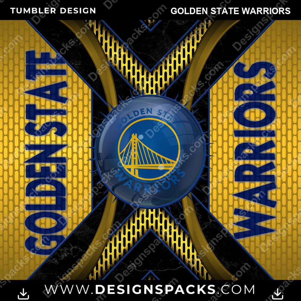 Basketball Metal Grating Golden State Warriors NBA Basketball Tumbler Digital Wrap Design Download