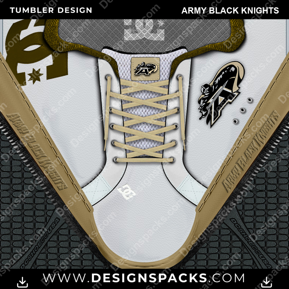 College Sport DC Sneaker Army Black Knights NCAA College Sport Tumbler Digital Wrap Design Download
