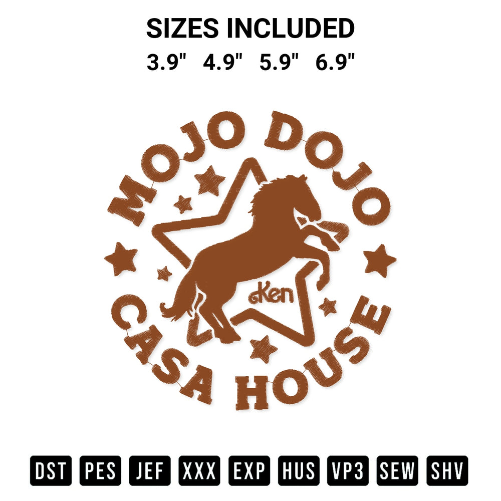 Elevate your next project with our Mojo Dojo Casa House Embroidery Design embroidery file. Shop high-quality digital patterns instantly at Designspacks.com. Available sizes: 3.9", 4.9", 5.9", 6.9".