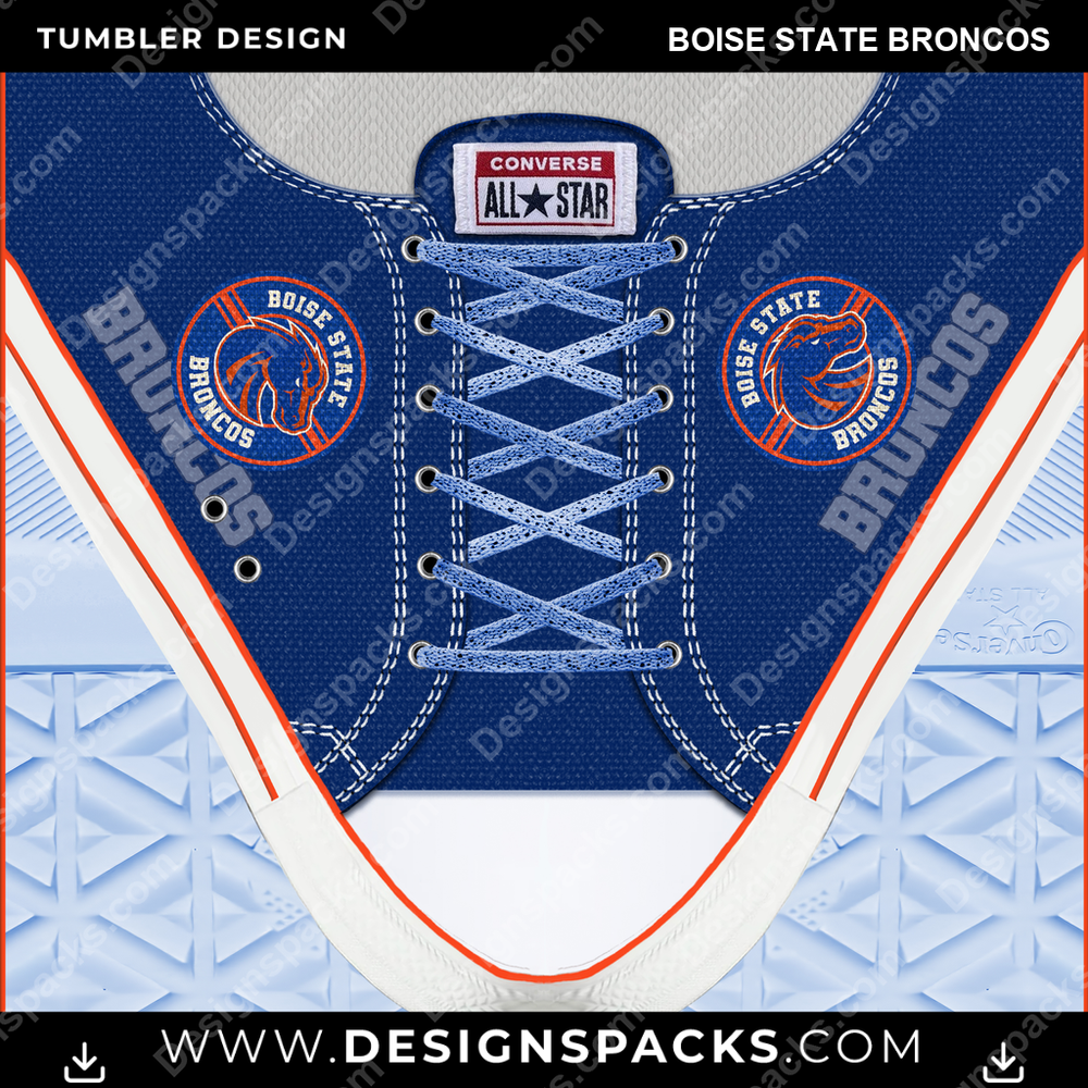 College Sport Converse Boise State Broncos NCAA College Sport Tumbler Digital Wrap Design Download