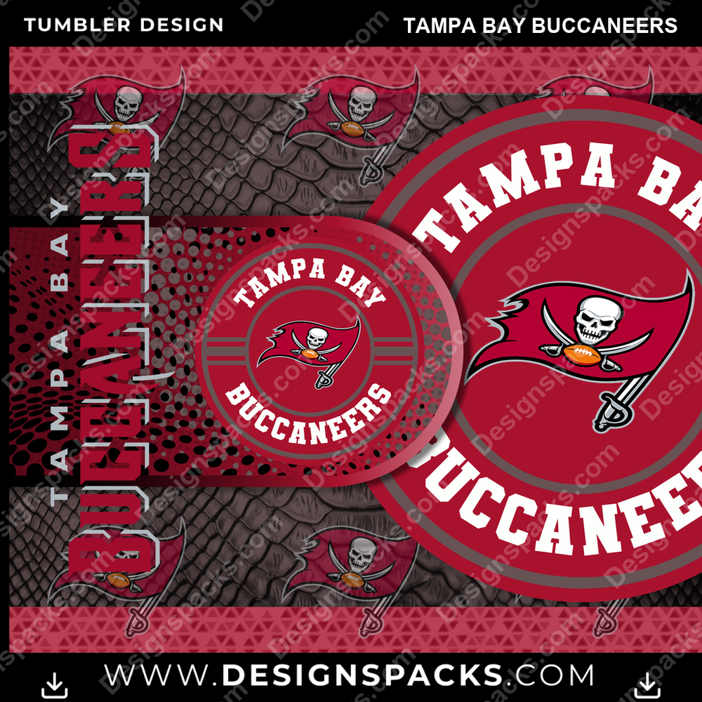 Football Hyper Tampa Bay Buccaneers Tumbler Digital Wrap Design