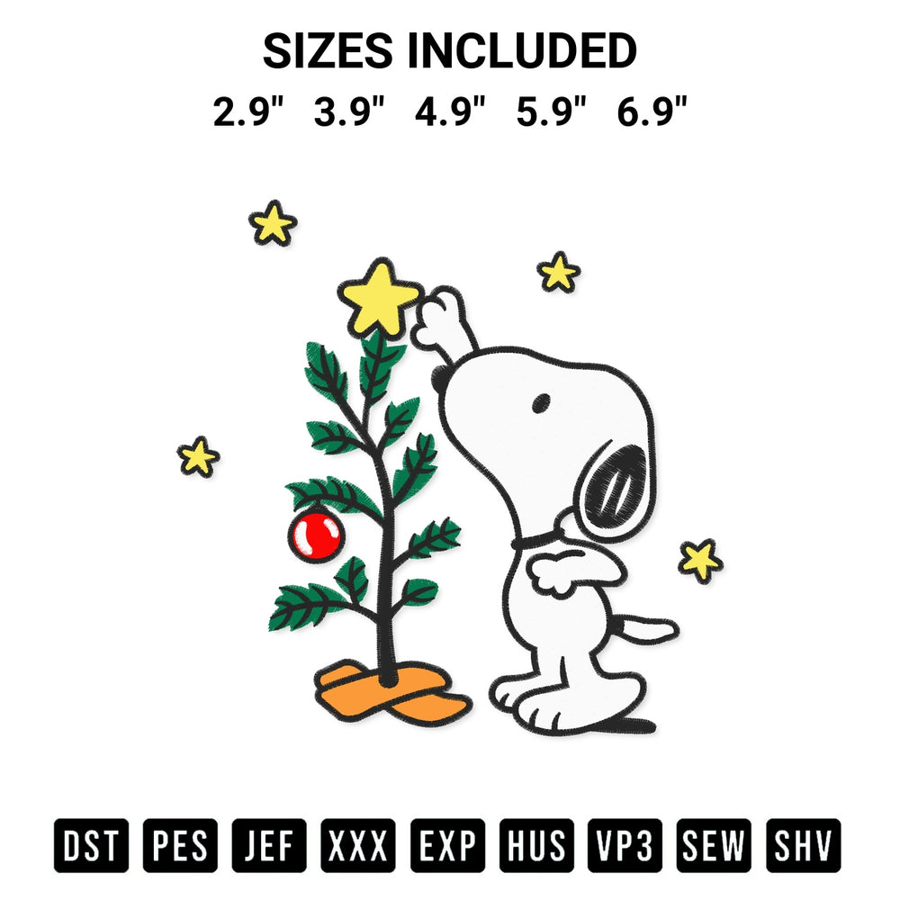 Elevate your next project with our Snoopy Decorating Christmas Tree Embroidery Design embroidery file. Shop high-quality digital patterns instantly at Designspacks.com. Available sizes: 2.9", 3.9", 4.9", 5.9", 6.9".
