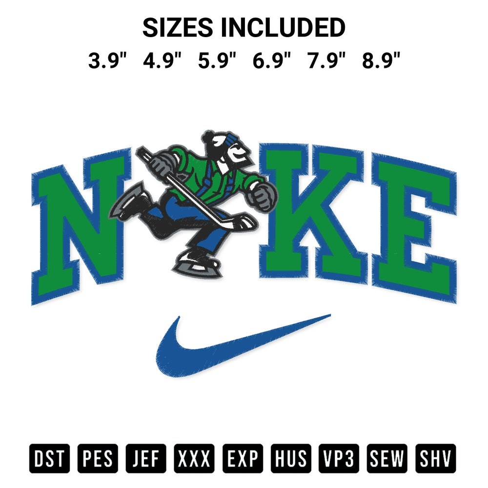 Elevate your next project with our Abbotsford Canucks X Nike Embroidery Design embroidery file. Shop high-quality digital patterns instantly at Designspacks.com. Available sizes: 3.9", 4.9", 5.9", 6.9", 7.9", 8.9".