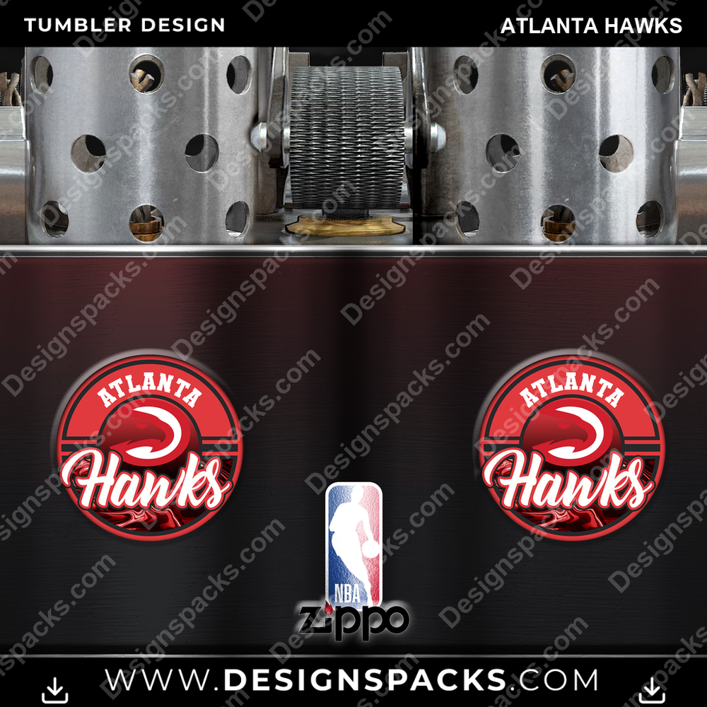 Basketball Zippo Lighter Atlanta Hawks NBA Basketball Tumbler Digital Wrap Design Download