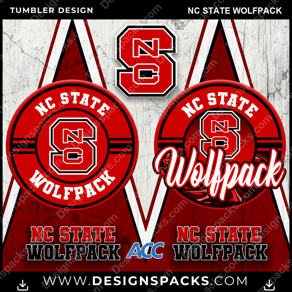 College Sport Sports Nc State Wolfpack NCAA College Sport Tumbler Digital Wrap Design Download