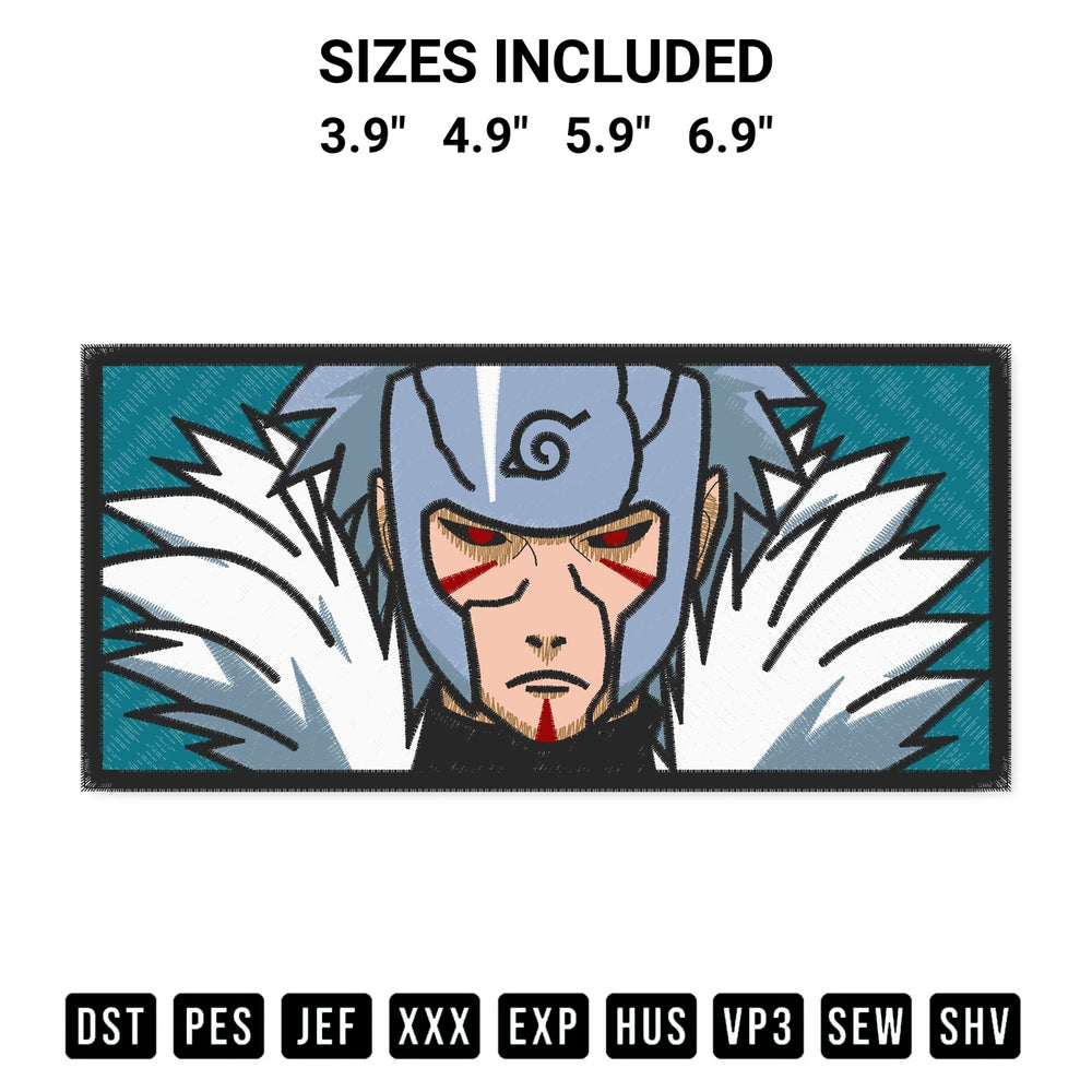 Shop the Senju Tobirama Embroidery Design machine embroidery pattern at Designspacks.com. Beautifully digitized for flawless stitching on any fabric. Available sizes: 3.9", 4.9", 5.9", 6.9".