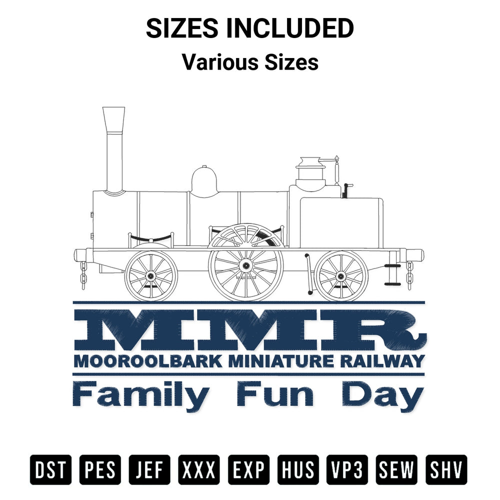 Create amazing crafts with the Miniature Railway Family Fun Day Embroidery Design embroidery file. High-quality digital download from Designspacks.com, perfect for beginners and pros. Available sizes: Various Sizes.