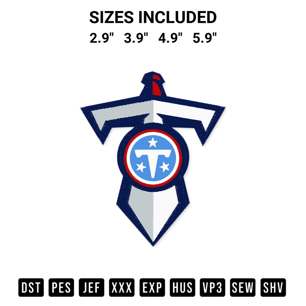 Looking for the perfect pattern? Download the Tennessee Titans Thunderbird Embroidery Design embroidery design today at Designspacks.com. Crisp, clean stitching guaranteed. Available sizes: 2.9", 3.9", 4.9", 5.9".