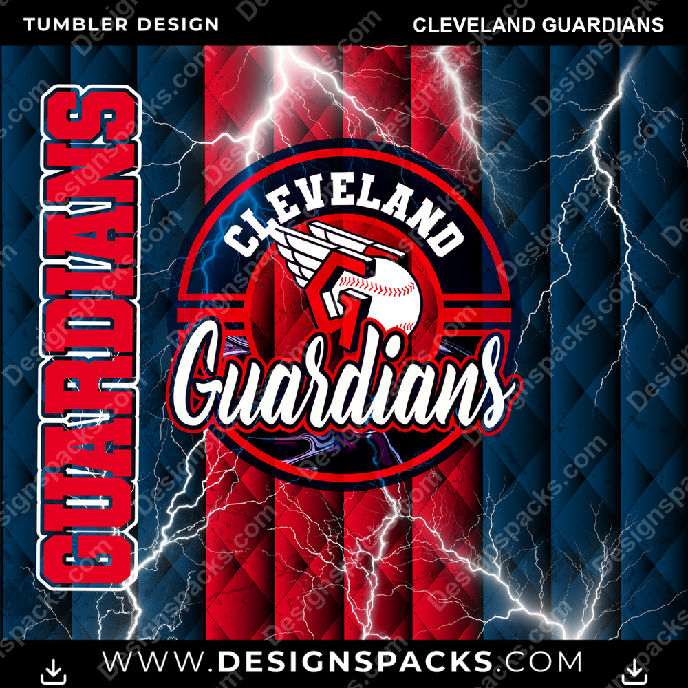 Baseball-Feld Cleveland Guardians Tumbler Digital Wrap Design