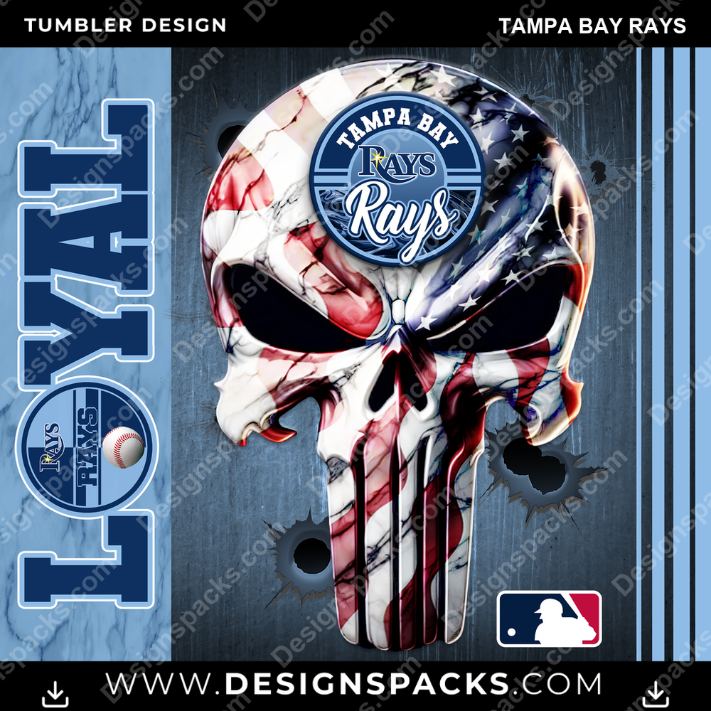 Baseball Loyal Tampa Bay Rays Tumbler Digital Wrap Design