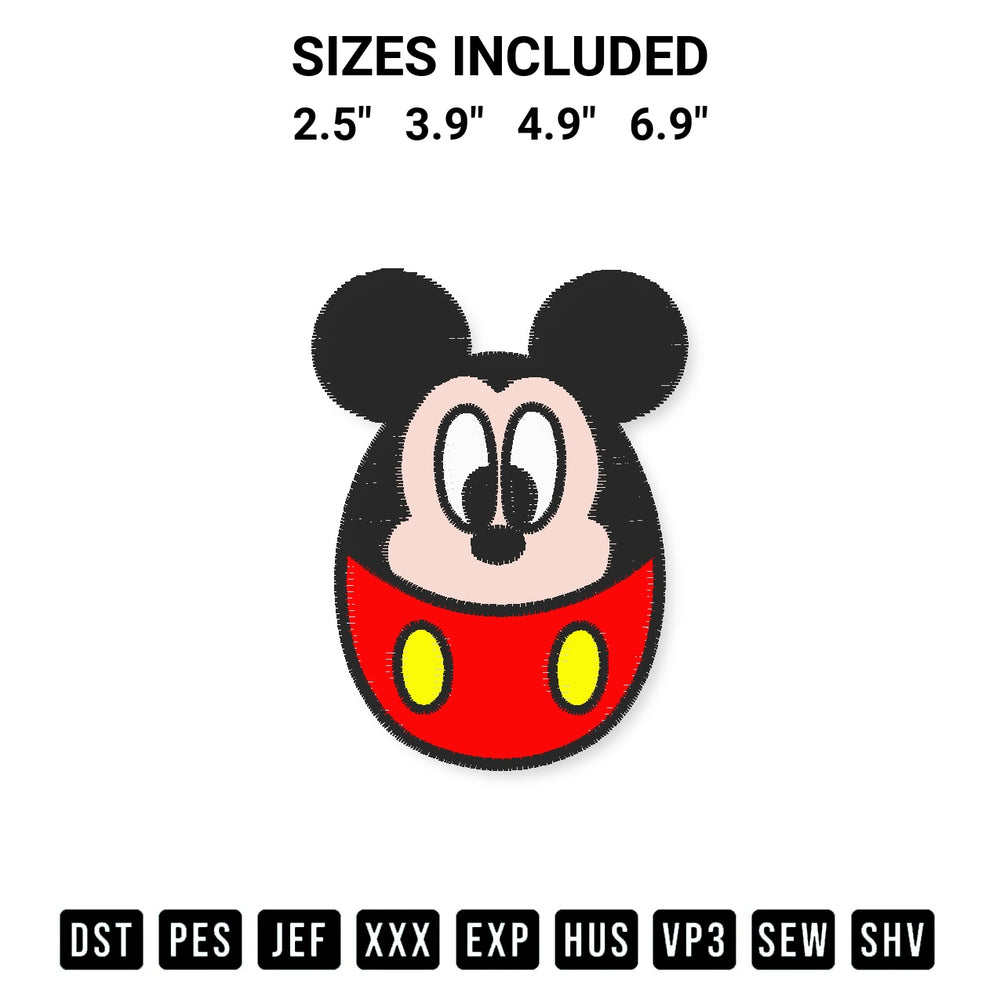 Elevate your next project with our Mickey Easter Egg Embroidery Design embroidery file. Shop high-quality digital patterns instantly at Designspacks.com. Available sizes: 2.5", 3.9", 4.9", 6.9".
