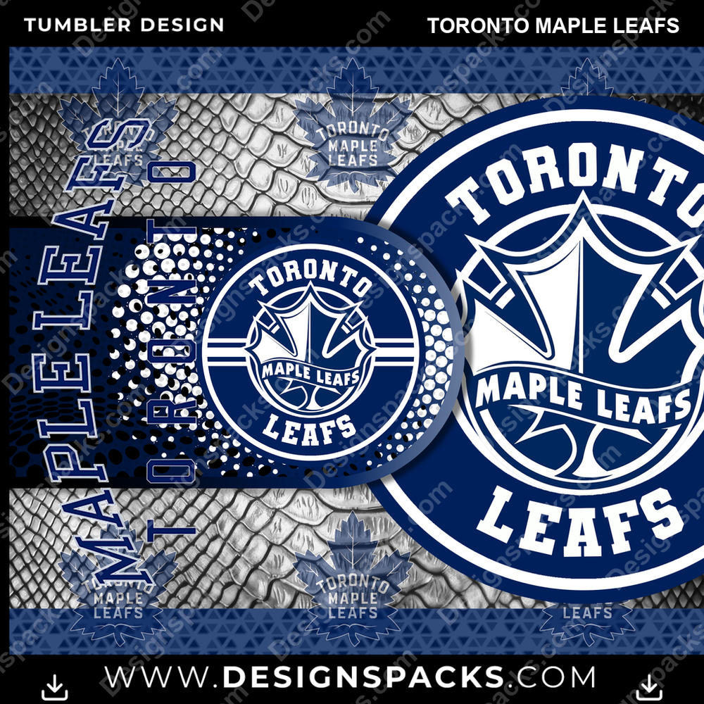 Hockey Hyper Toronto Maple Leafs Tumbler Digital Wrap Design