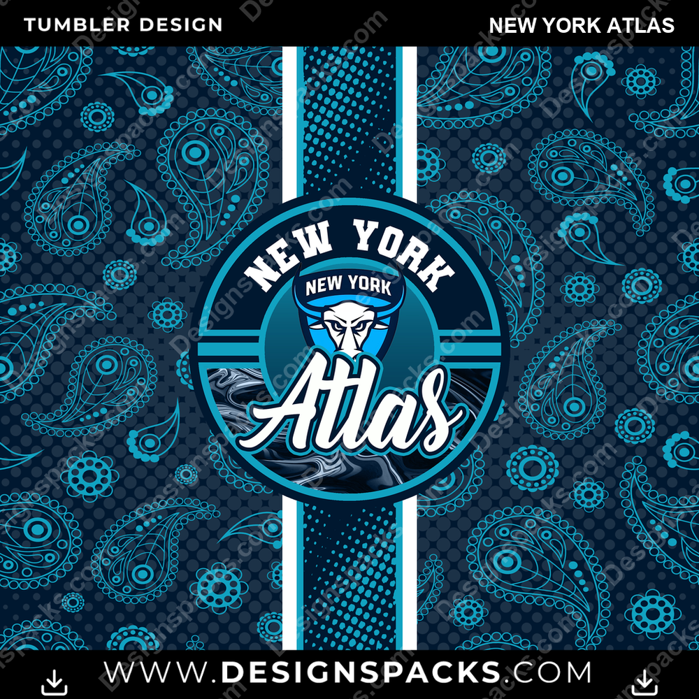 Lacrosse Handkerchief New York Atlas PLL Lacrosse Tumbler Digital Wrap Design Download