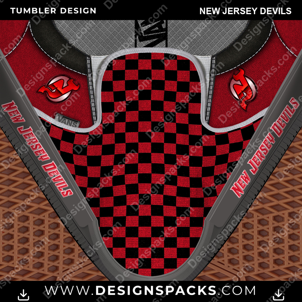 Ice Hockey Vans Classic New Jersey Devils Tumbler Digital Wrap Design