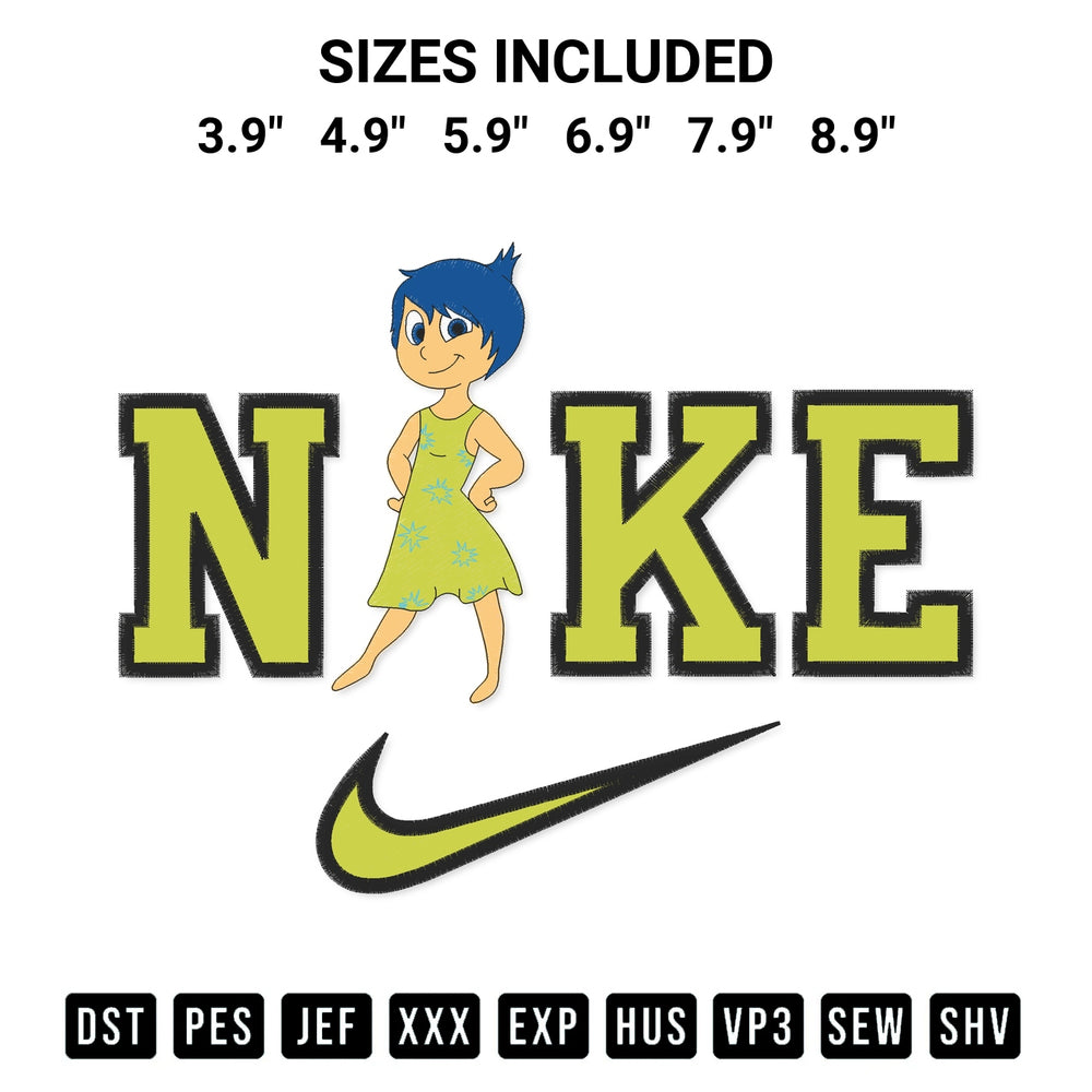 Download the Nike Joy Inside Out 2 Embroidery Design machine embroidery design exclusively at Designspacks.com. Premium digitized pattern for apparel and DIY crafts. Available sizes: 3.9", 4.9", 5.9", 6.9", 7.9", 8.9".