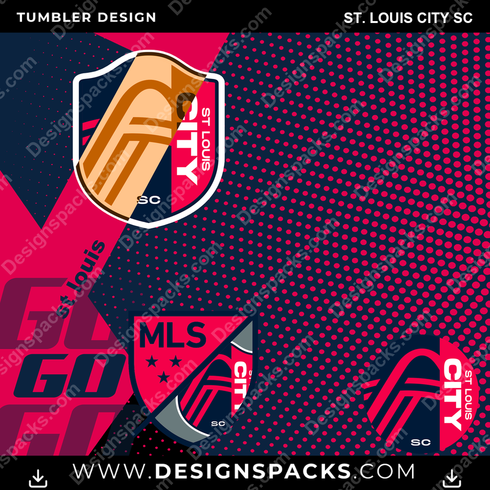 US Soccer GO St. Louis City SC Tumbler Digital Wrap Design Download