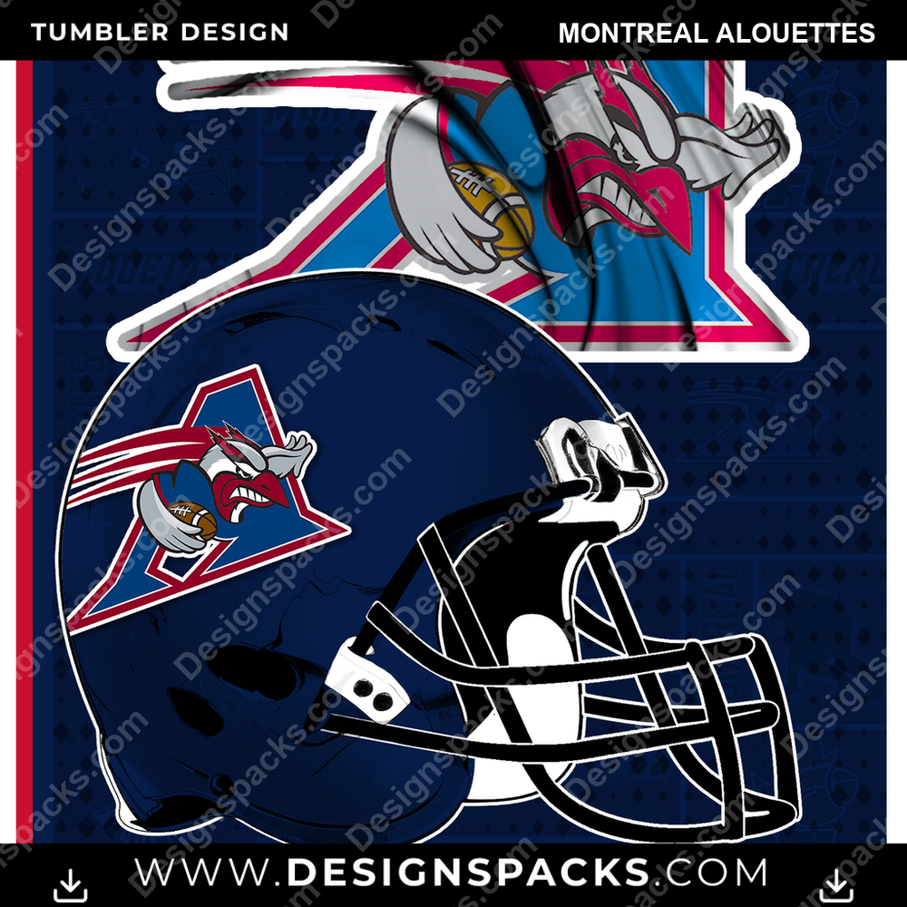 Canada Football Posters Montreal Alouettes CFL Canada Tumbler Digital Wrap Design Download