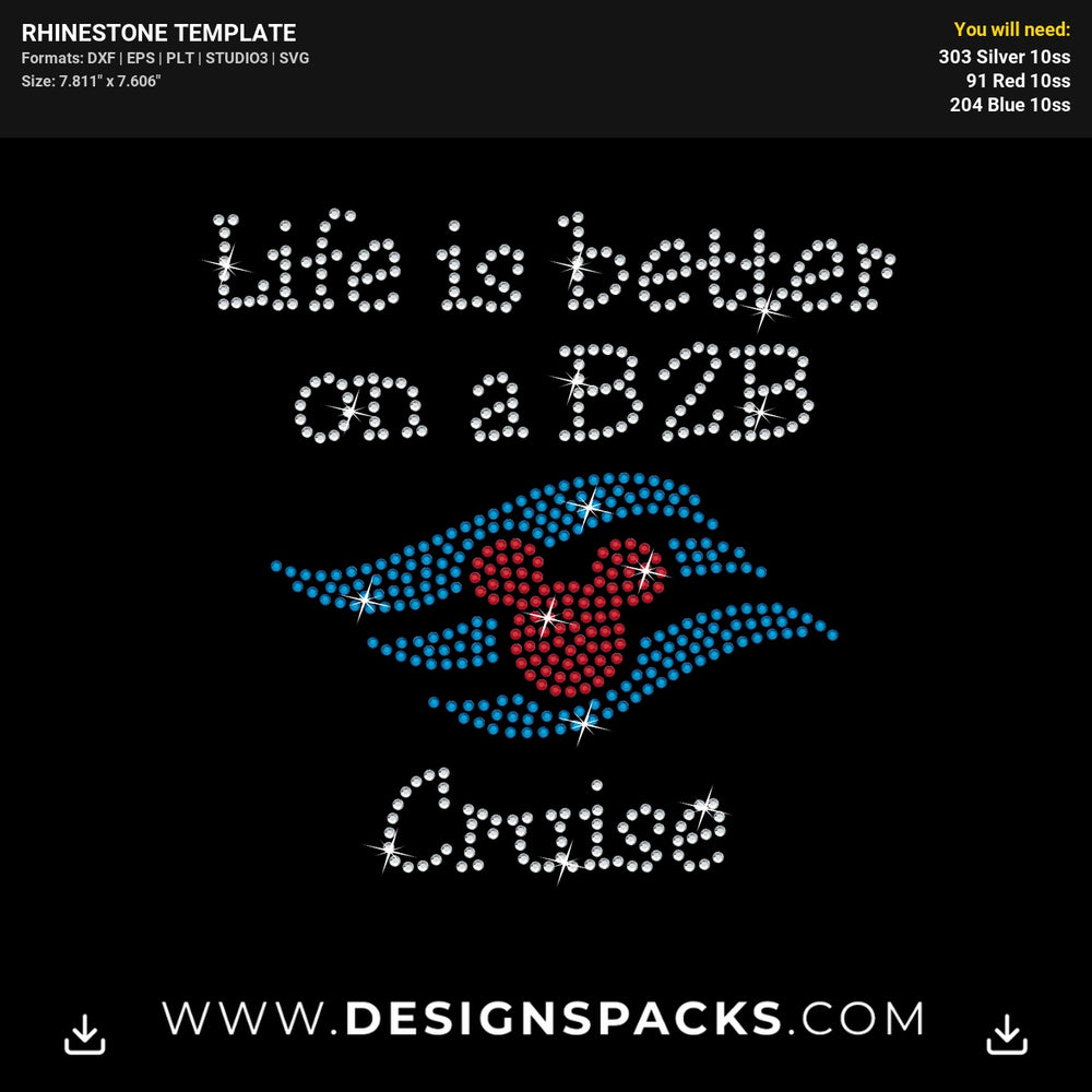 Cruise Disney Rhinestone Digital Template