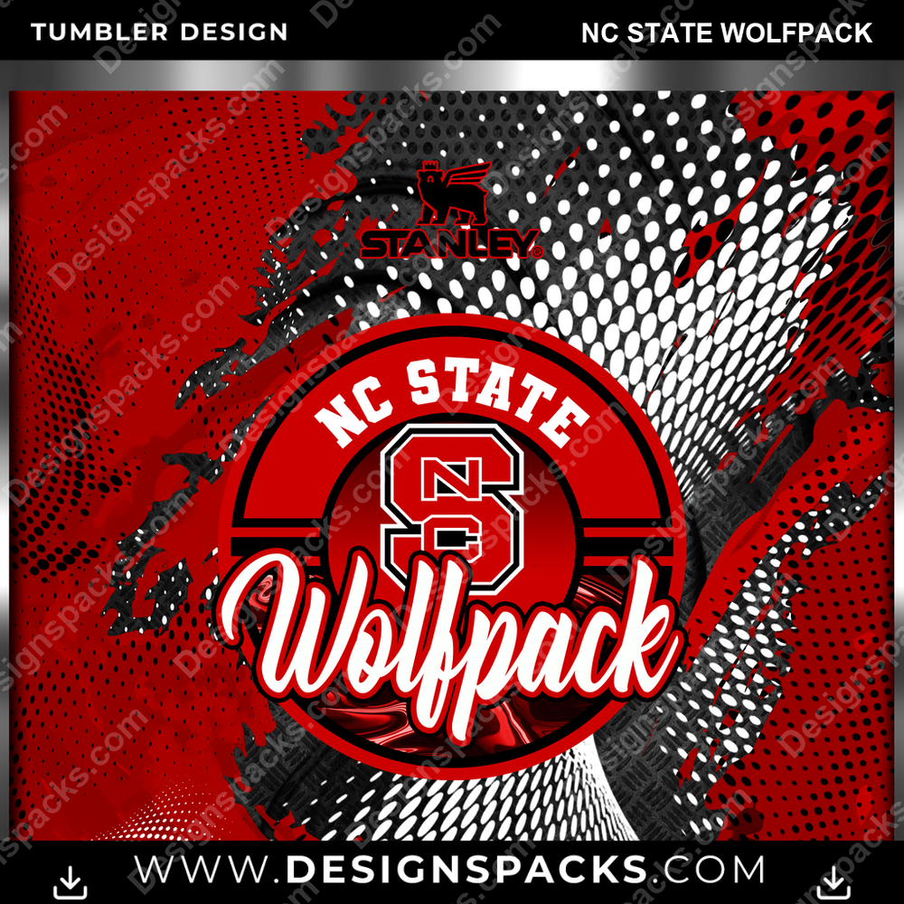 College Sport Stanley Nc State Wolfpack Tumbler Digital Wrap Design