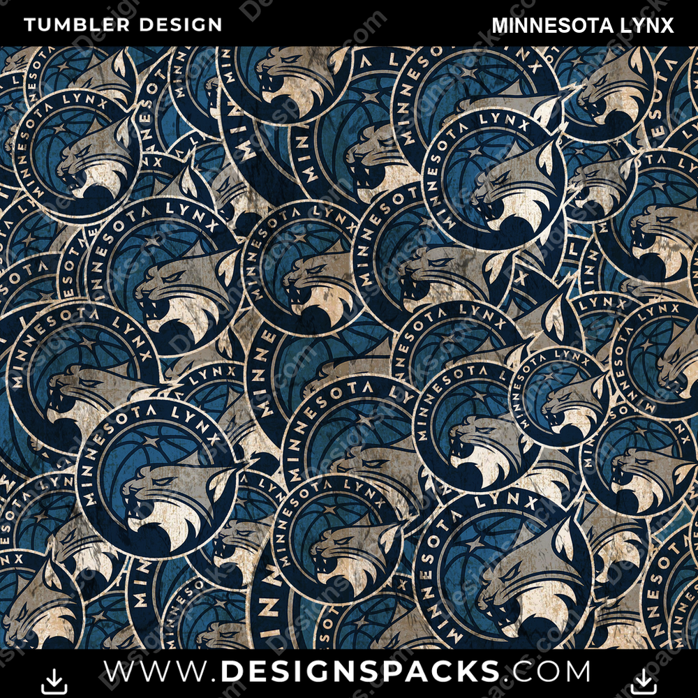 Basketball Logo BG Minnesota Lynx Tumbler Digital Wrap Design