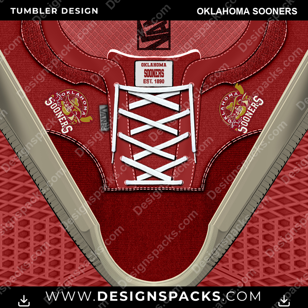 College Sport VANS Atwood DX Oklahoma Sooners Tumbler Digital Wrap Design