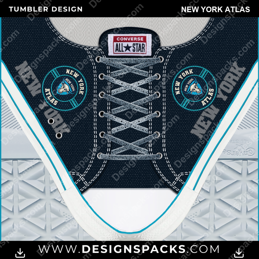 Lacrosse Converse New York Atlas Tumbler Digital Wrap Design