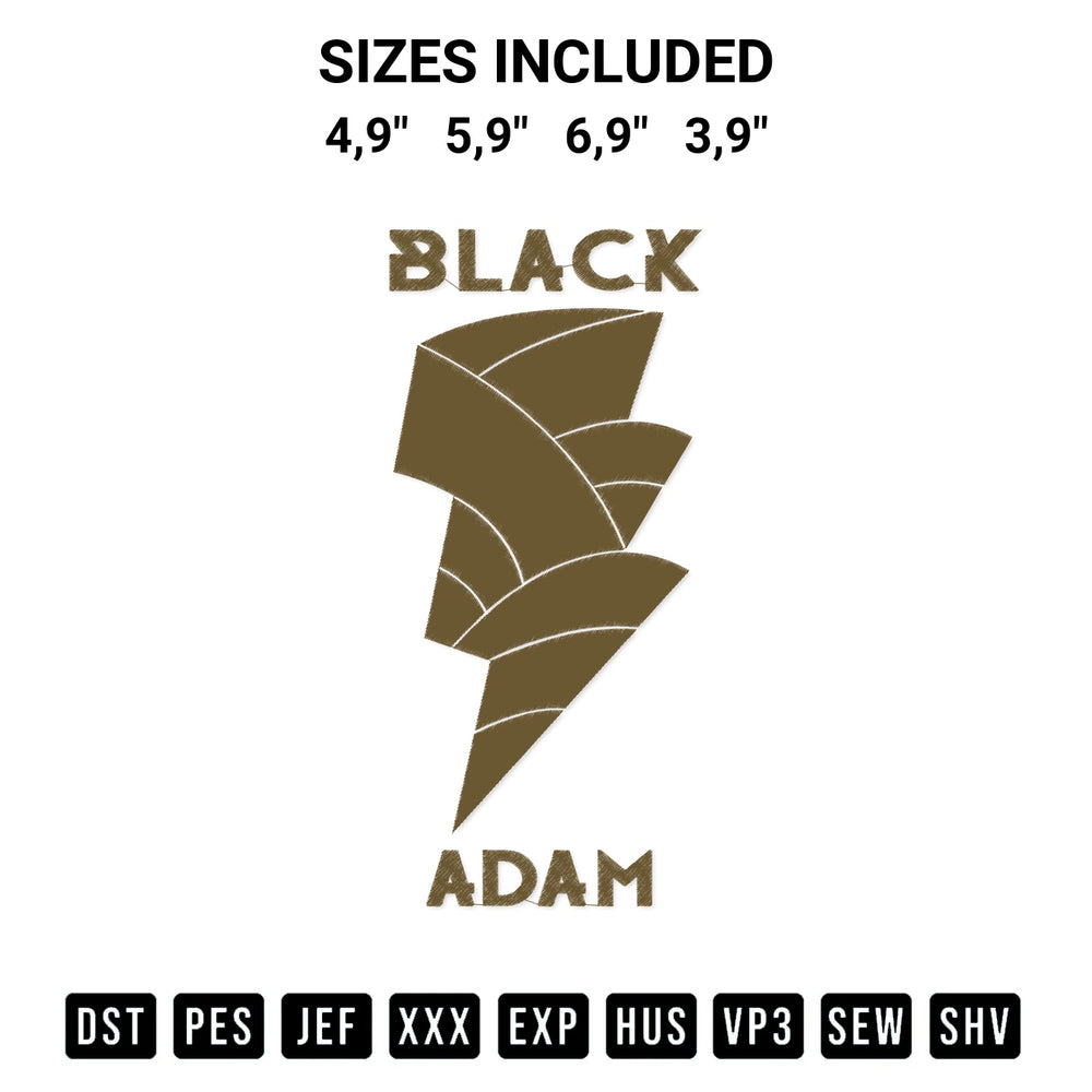 Create amazing crafts with the Black Adam Symbol Dc Comics Movie Trending 2022 Logo Embroidery Design embroidery file. High-quality digital download from Designspacks.com, perfect for beginners and pros. Available sizes: 4,9", 5,9", 6,9", 3,9".