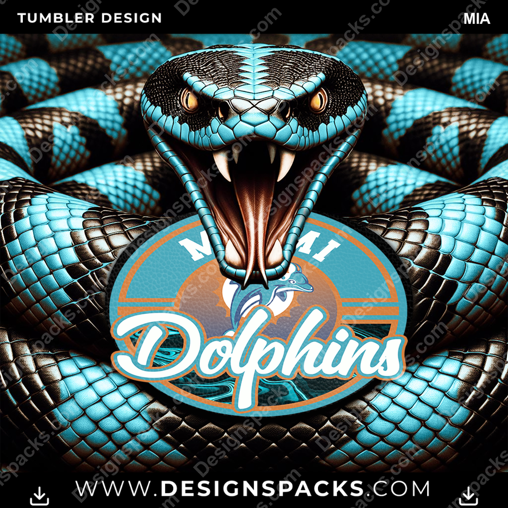 Football Rattle Snake MIA Tumbler Digital Wrap Design