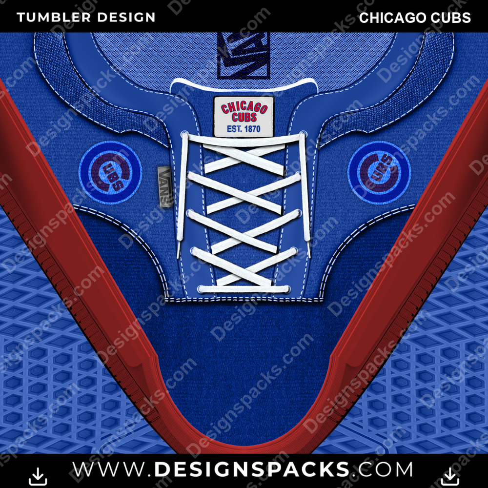 Baseball VANS Atwood DX Chicago Cubs Tumbler Digital Wrap Design