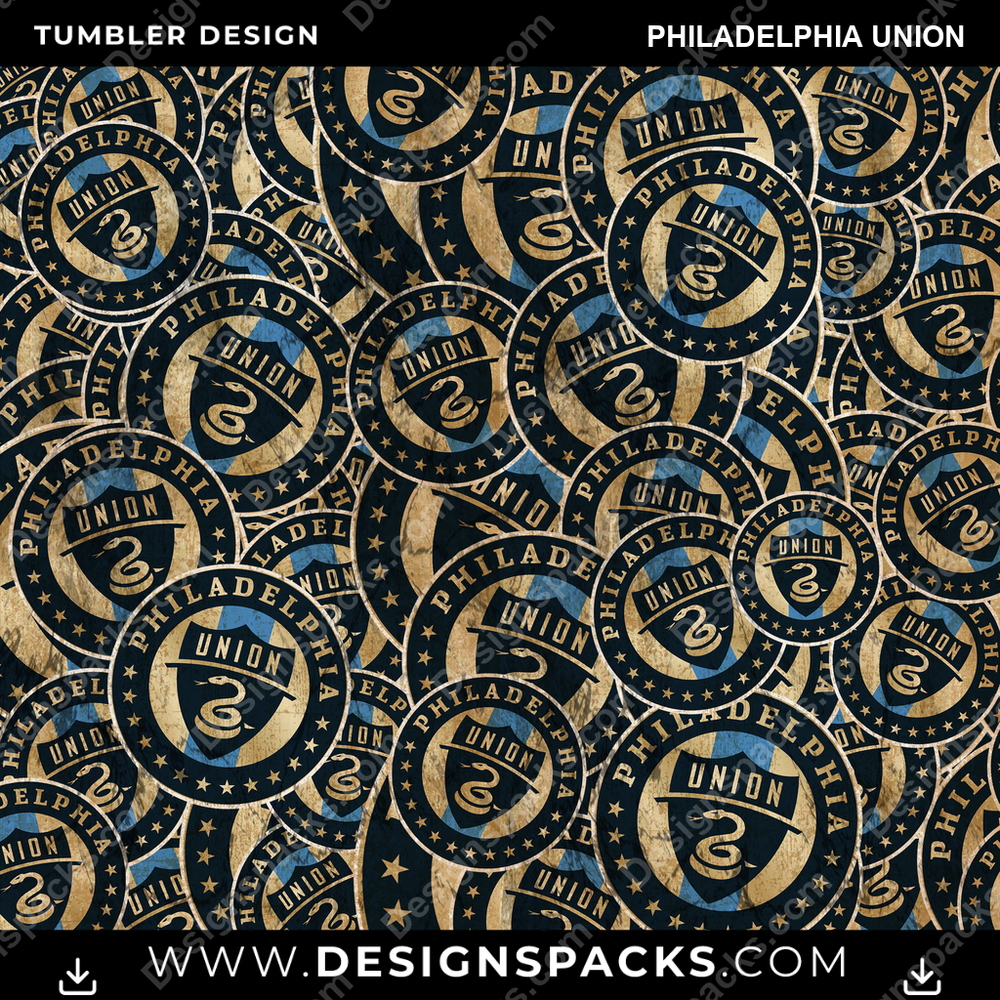 Soccer Logo BG Philadelphia Union Tumbler Digital Wrap Design