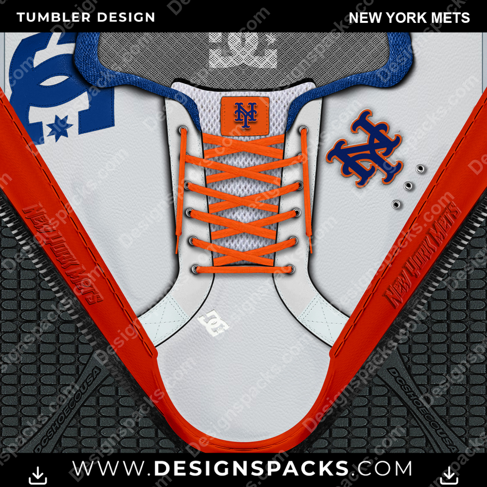 Béisbol DC Zapatilla New York Mets Vaso Diseño Digital Envolvente