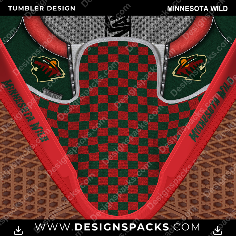 Ice Hockey Vans Classic Minnesota Wild Tumbler Digital Wrap Design
