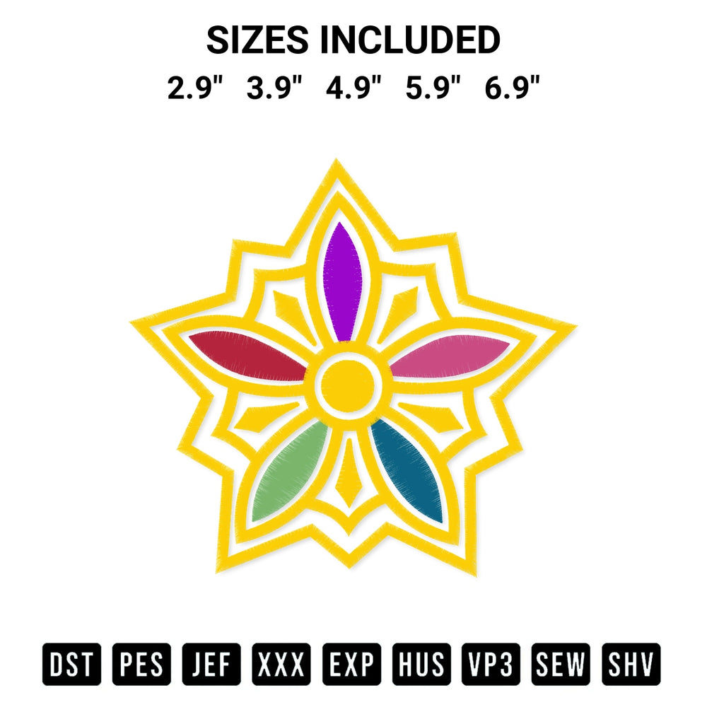 Stitch like a pro with the Rumi Golden Huntrix Embroidery Design embroidery pattern from Designspacks.com. High-quality digital machine embroidery file. Available sizes: 2.9", 3.9", 4.9", 5.9", 6.9".