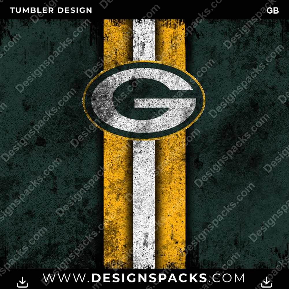 Football Grunge Style GB Tumbler Digital Wrap Design