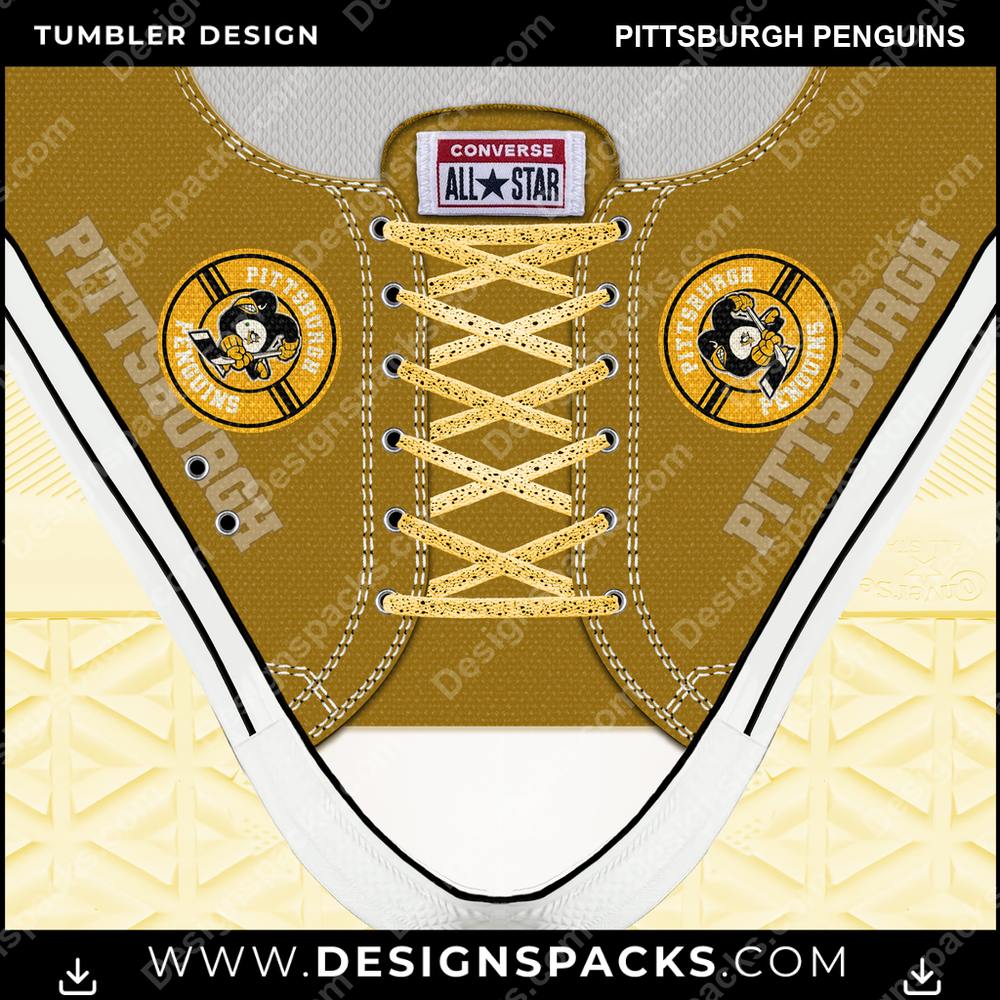 Ice Hockey Converse Pittsburgh Penguins Tumbler Digital Wrap Design