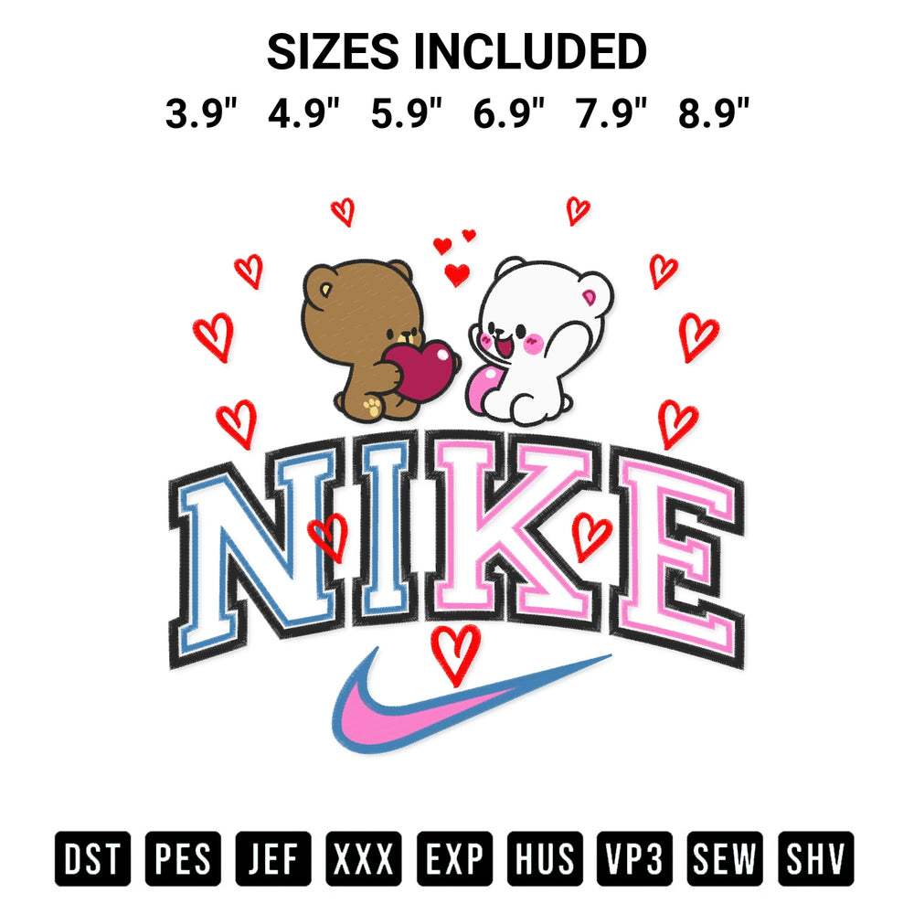Add a unique touch to your apparel with the Nike Mocha And Milk Valentine Embroidery Design embroidery file. Premium instant download available now on Designspacks.com. Available sizes: 3.9", 4.9", 5.9", 6.9", 7.9", 8.9".
