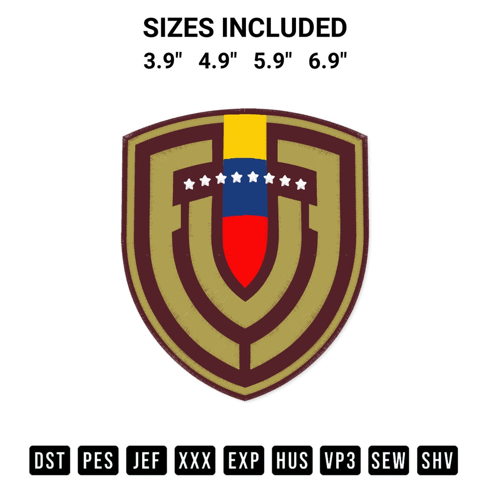 Download the Venezuela National Football Team Embroidery Design machine embroidery design exclusively at Designspacks.com. Premium digitized pattern for apparel and DIY crafts. Available sizes: 3.9", 4.9", 5.9", 6.9".