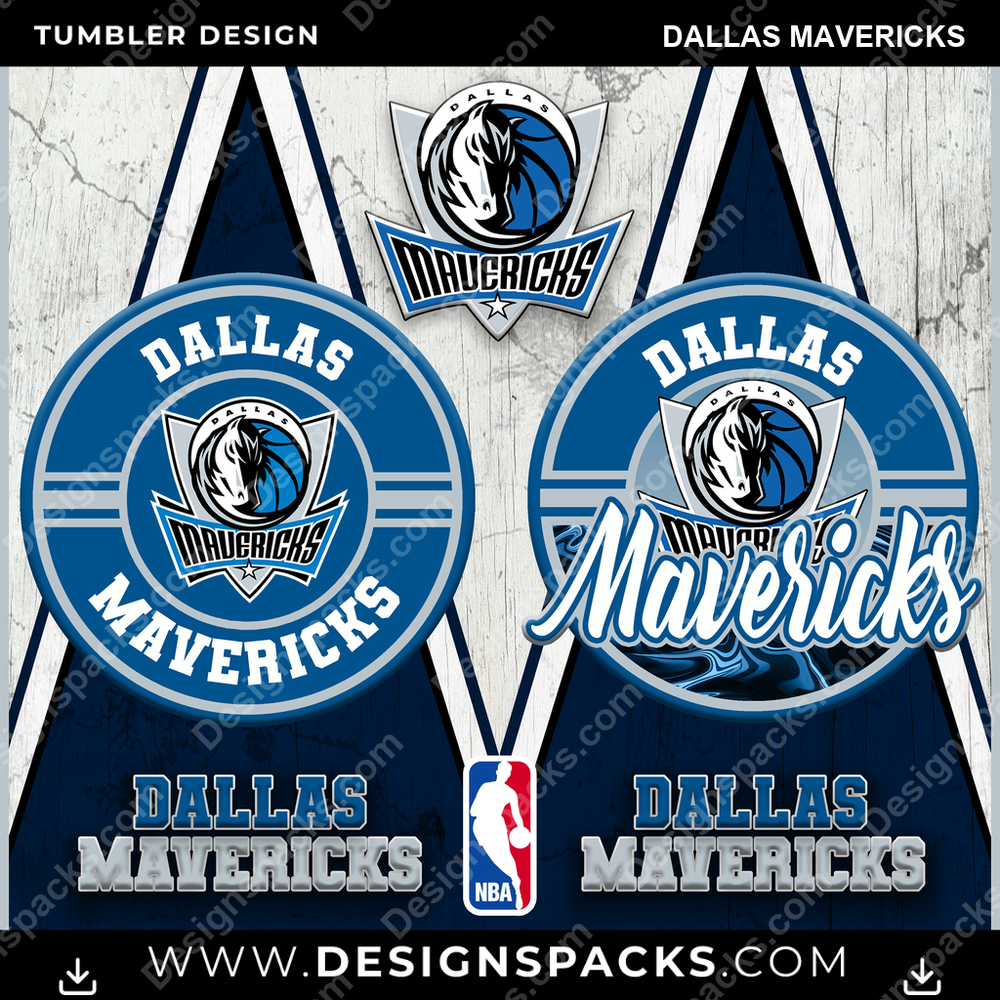 Basketball Sports Dallas Mavericks Tumbler Digital Wrap Design