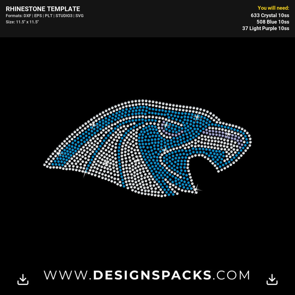 Harper College Hawk Logo Rhinestone Digital Template