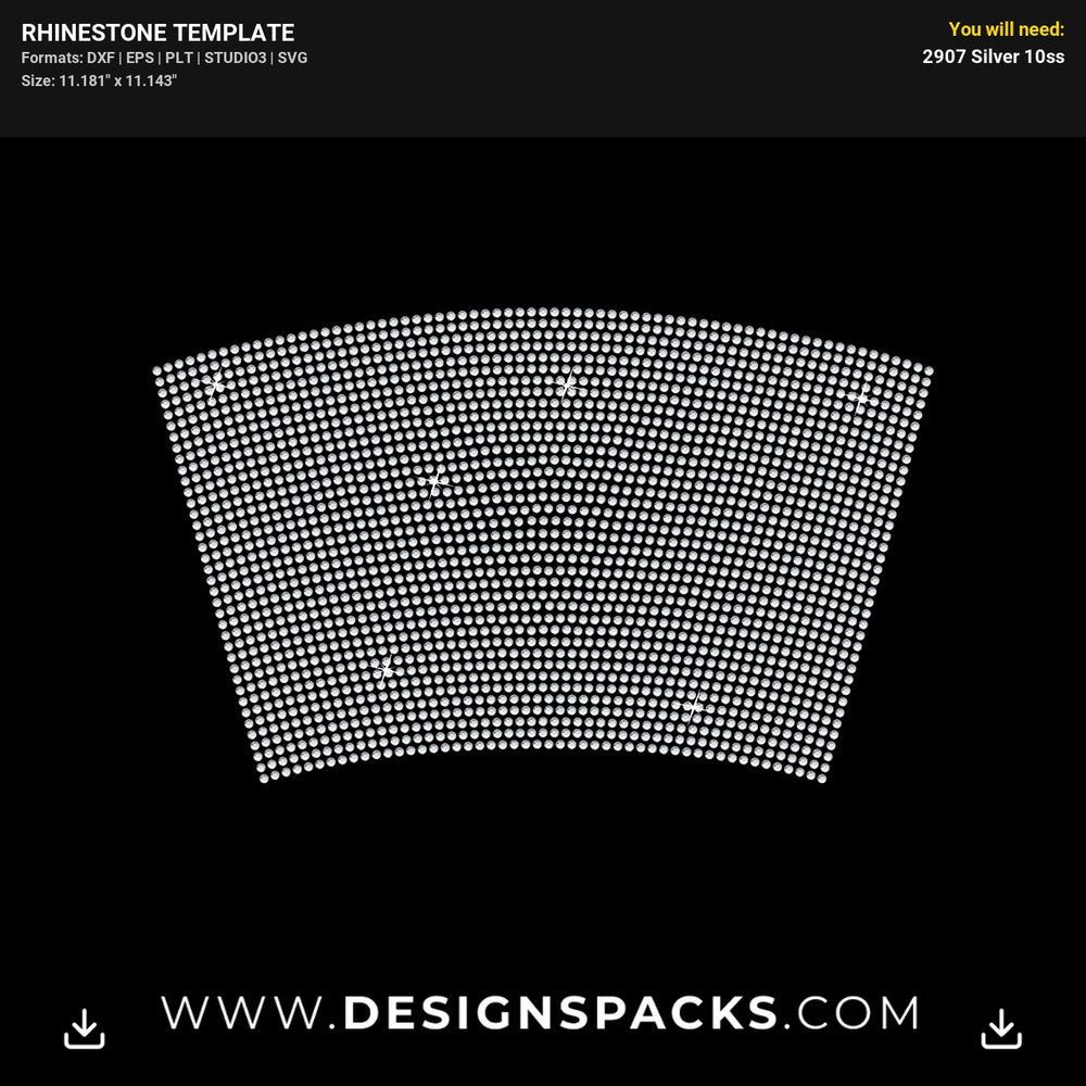Starbucks Full Wrap Venti Cup Rhinestone Digital Template