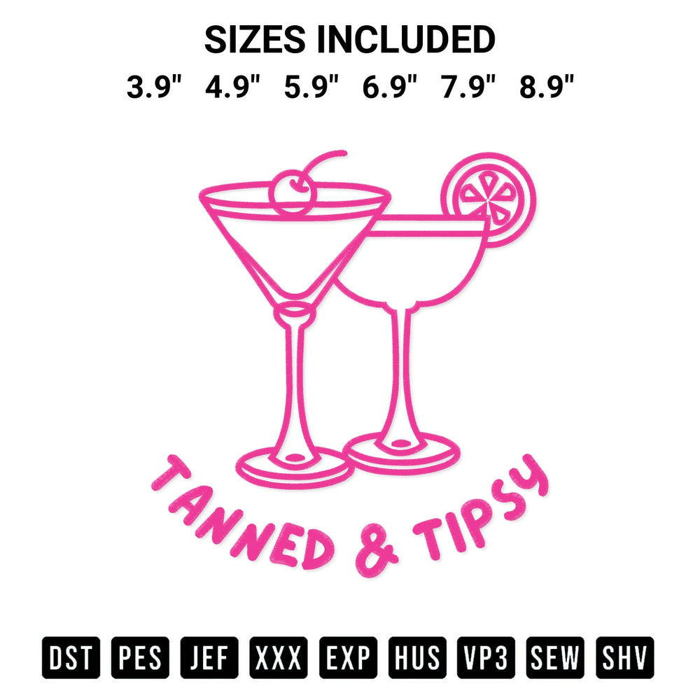 Looking for the perfect pattern? Download the Tanner And Tipsy Embroidery Design embroidery design today at Designspacks.com. Crisp, clean stitching guaranteed. Available sizes: 3.9", 4.9", 5.9", 6.9", 7.9", 8.9".