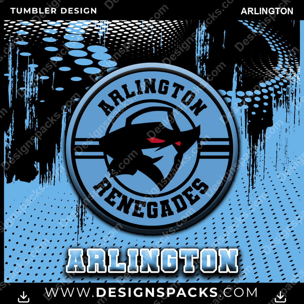 Canada Football Dot Logo Arlington Tumbler Digital Wrap Design