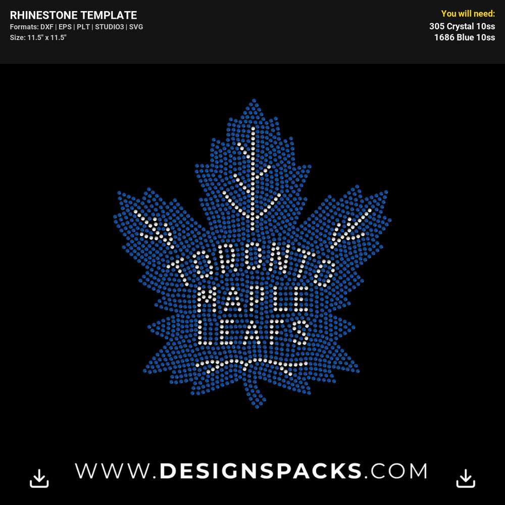 Toronto Maple Leafs Rhinestone Digital Template