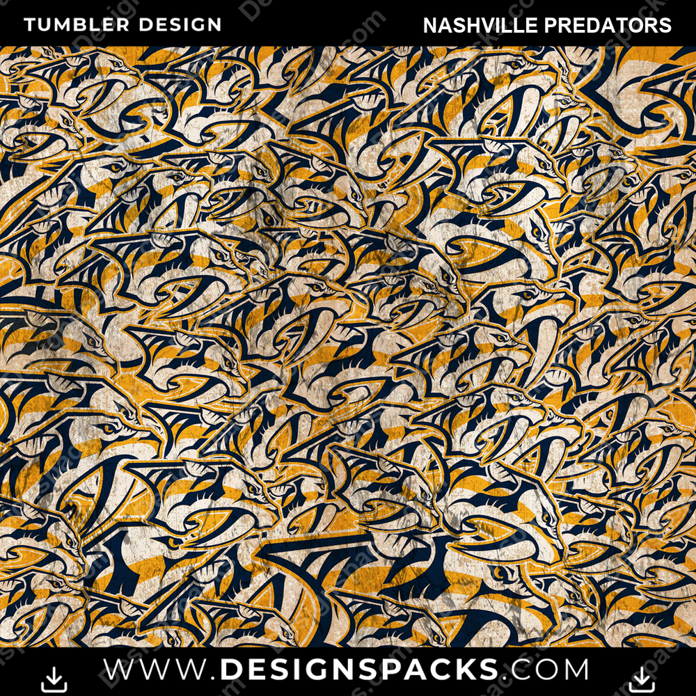Hockey Logo BG Nashville Predators Tumbler Digital Wrap Design