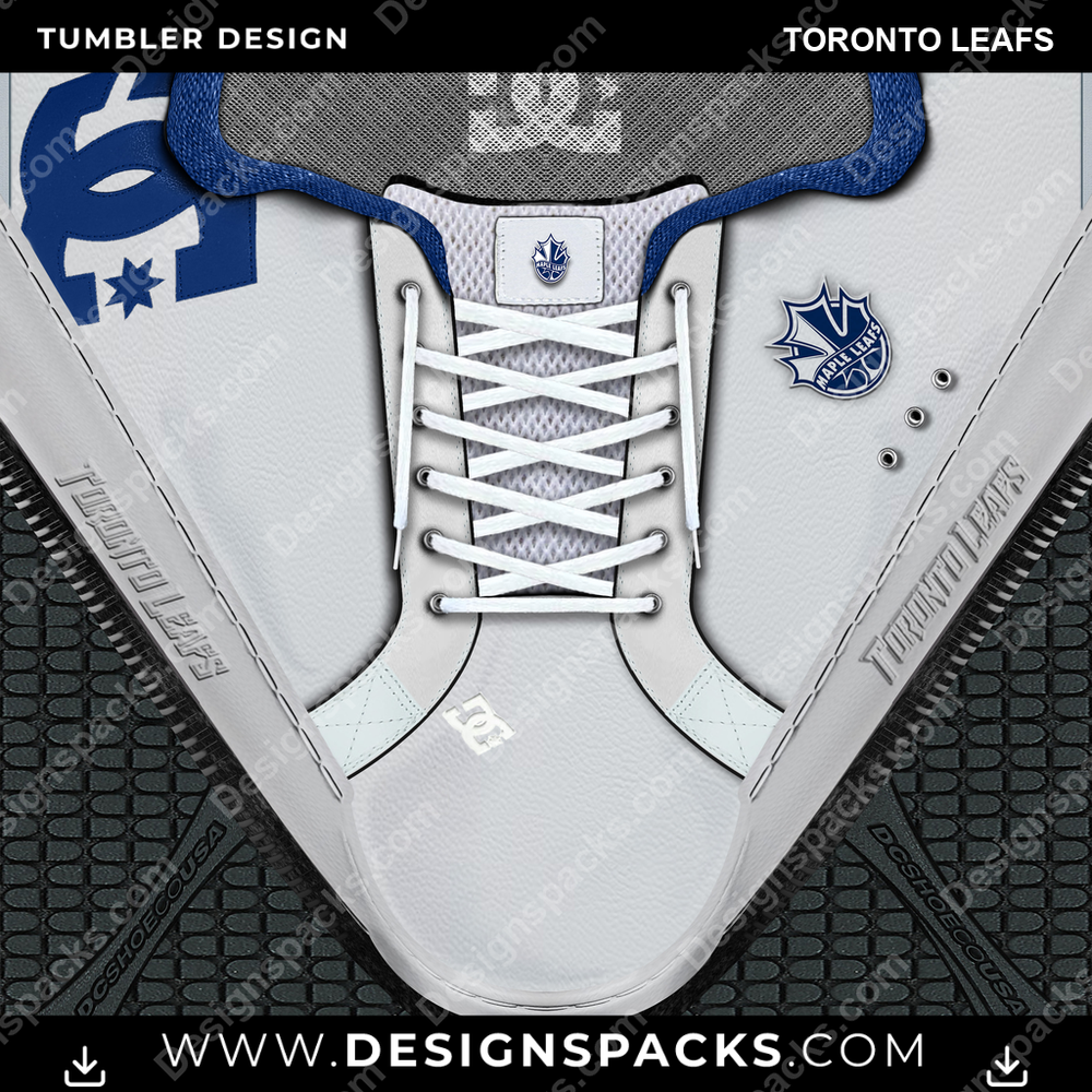 Ice Hockey DC Sneaker Toronto Leafs Tumbler Digital Wrap Design
