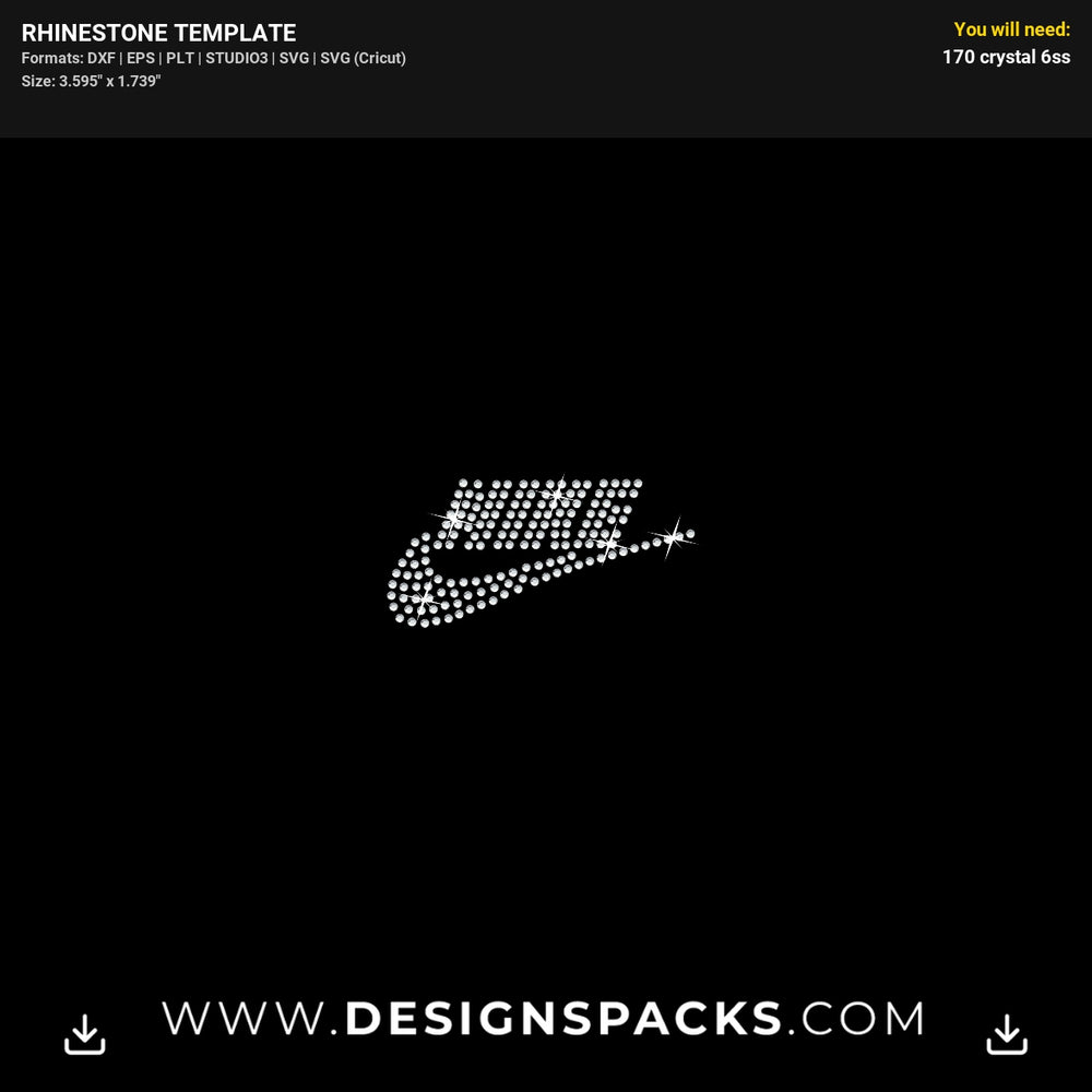 Nike Face Mask Design Rhinestone Digital Template