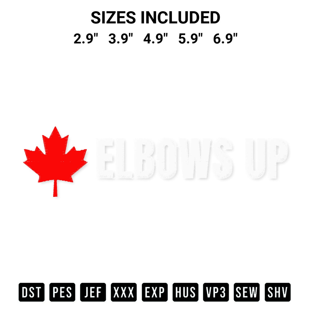 Elevate your next project with our Maple Leaf Elbows Up Embroidery Design embroidery file. Shop high-quality digital patterns instantly at Designspacks.com. Available sizes: 2.9", 3.9", 4.9", 5.9", 6.9".