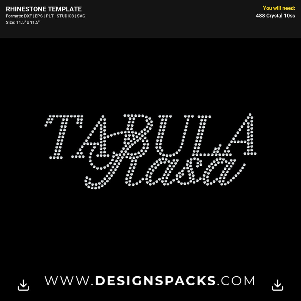 Tabula Rasa Rhinestone Digital Template