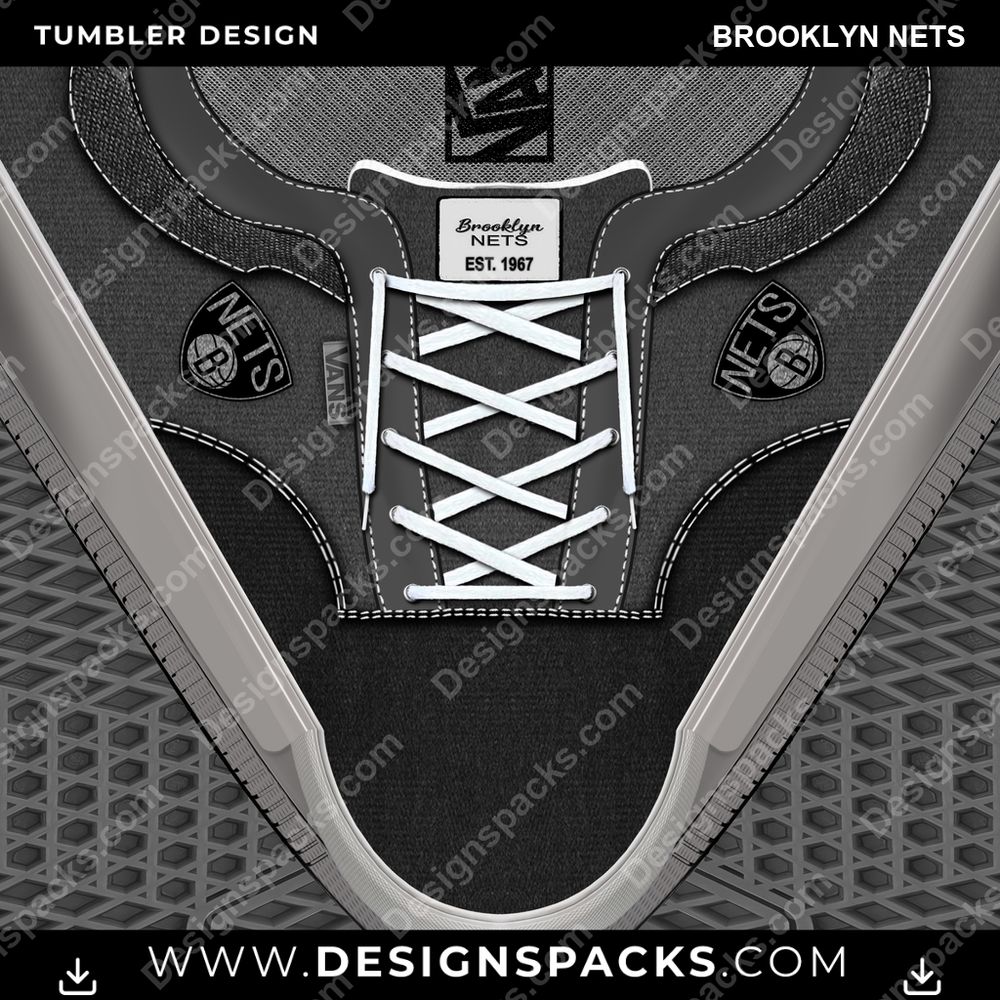 Basketball VANS Atwood DX Brooklyn Nets Tumbler Digital Wrap Design