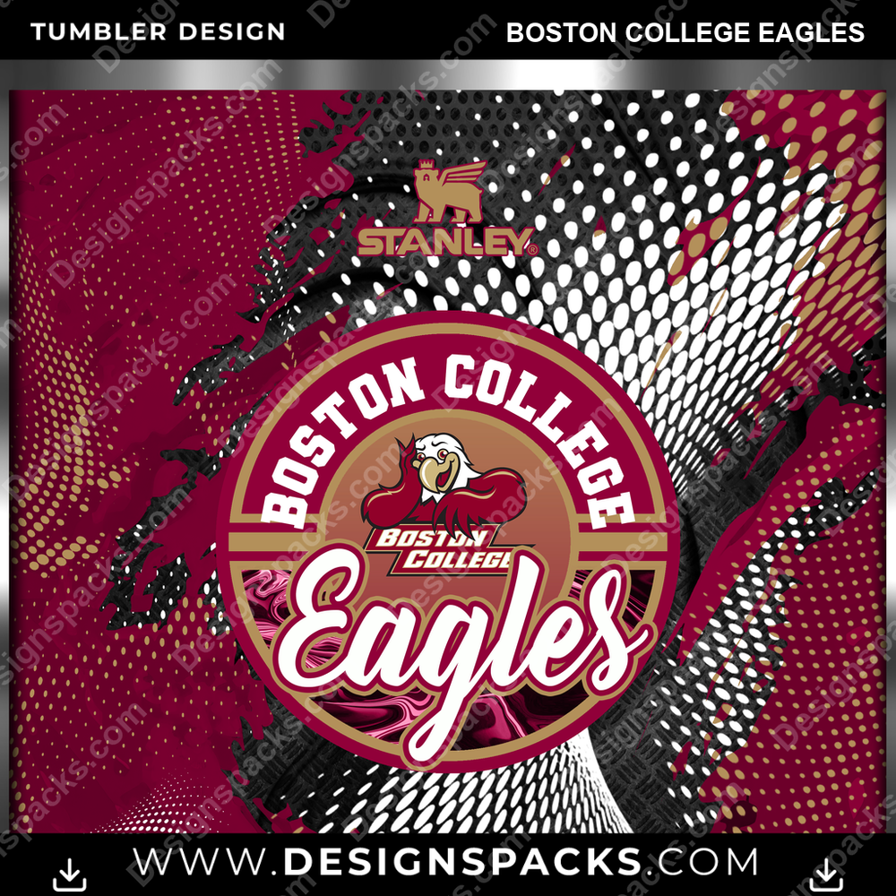 College Sport Stanley Boston College Eagles Tumbler Digital Wrap Design